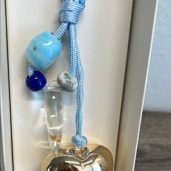 Macrae & Co | Heart Bag Charm w/ Clear Fish 🐟 🤍 - Picture 3 of 6